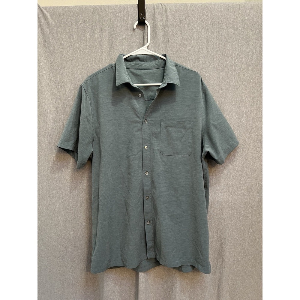 Vuori Bridge Button Down Shirt Pocket Men's Size XL Blue Gray V184